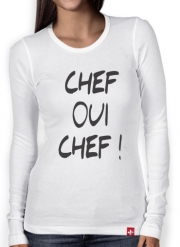 T-Shirt femme manche longue Chef Oui Chef humour