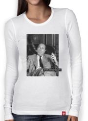 T-Shirt femme manche longue Chirac Smoking What do you want