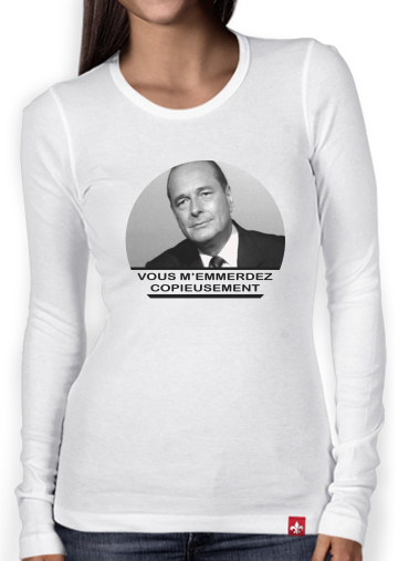 T-Shirt femme manche longue Chirac Vous memmerdez copieusement