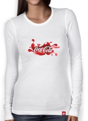 T-Shirt femme manche longue Coca Cola Rouge Classic
