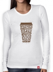 T-Shirt femme manche longue Coffee time