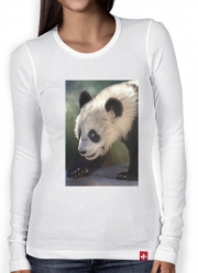 T-Shirt femme manche longue Cute panda bear baby