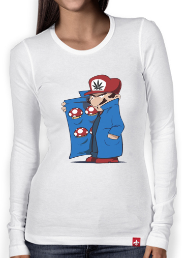 T-Shirt femme manche longue Dealer Mushroom Feat Wario