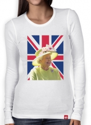T-Shirt femme manche longue Elizabeth 2 Uk Queen