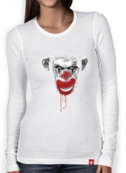 T-Shirt femme manche longue Evil Monkey Clown
