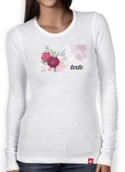 T-Shirt femme manche longue Logo Fleuriste avec texte personnalisable