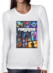 T-Shirt femme manche longue Fortnite - Battle Royale Art Feat GTA