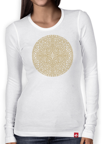 T-Shirt femme manche longue Geometric Bohemian Mandala