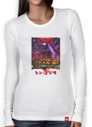 T-Shirt femme manche longue Godzilla War Machine