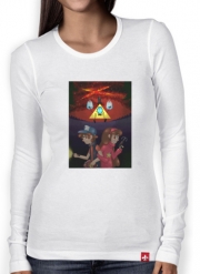 T-Shirt femme manche longue Gravity Falls Monster bill cipher Wheel