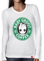 T-Shirt femme manche longue Groot Coffee