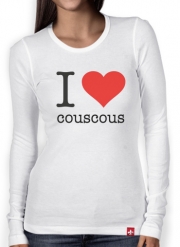 T-Shirt femme manche longue I love couscous - Plat Boulette