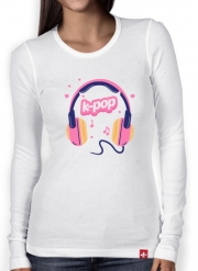 T-Shirt femme manche longue I Love Kpop Headphone