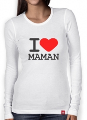 T-Shirt femme manche longue I love Maman