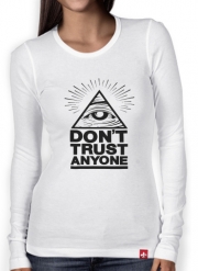 T-Shirt femme manche longue Illuminati Dont trust anyone