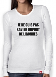 T-Shirt femme manche longue Je ne suis pas Xavier Dupont De Ligonnes - Nom du criminel modifiable