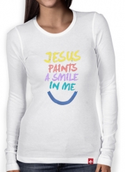 T-Shirt femme manche longue Jesus paints a smile in me Bible