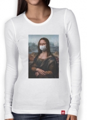 T-Shirt femme manche longue Joconde Mona Lisa Masque