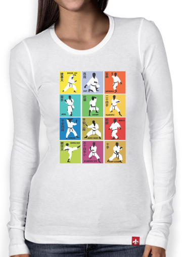 T-Shirt femme manche longue Karate techniques