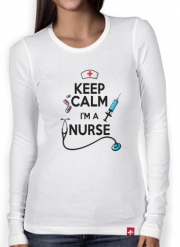 T-Shirt femme manche longue Keep calm I am a nurse