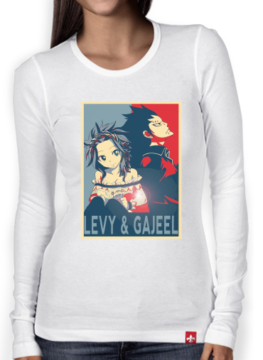 T-Shirt femme manche longue Levy et Gajeel Fairy Love