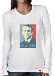 T-Shirt femme manche longue Macron Propaganda En marche la France