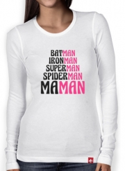 T-Shirt femme manche longue Maman Super heros
