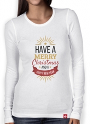 T-Shirt femme manche longue Merry Christmas and happy new year