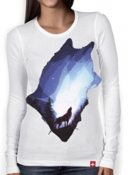 T-Shirt femme manche longue Mystic wolf
