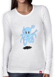 T-Shirt femme manche longue octopus Blue cartoon