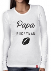 T-Shirt femme manche longue Papa Rugbyman