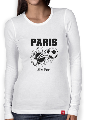 T-Shirt femme manche longue Paris Maillot Football Domicile 2018