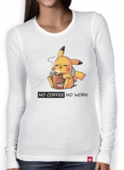 T-Shirt femme manche longue Pikachu Coffee Addict