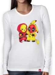 T-Shirt femme manche longue Pikachu x Deadpool