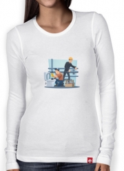 T-Shirt femme manche longue Plombier avec outils