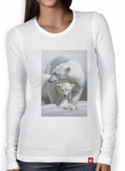 T-Shirt femme manche longue Polar bear family