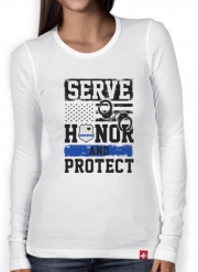 T-Shirt femme manche longue Police Serve Honor Protect