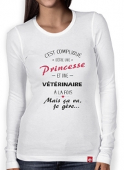 T-Shirt femme manche longue C'est compliqué d'être une princesse et vétérinaire à la fois