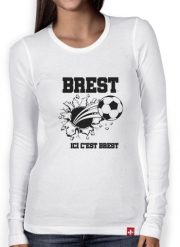 T-Shirt femme manche longue Stade Brestois Football Domicile