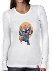 T-Shirt femme manche longue Stitch X Chucky Halloween