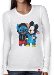 T-Shirt femme manche longue Stitch x The mouse