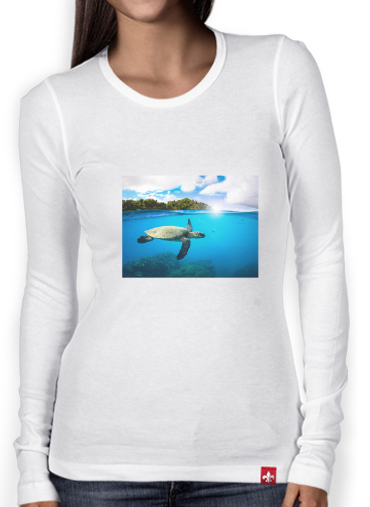 T-Shirt femme manche longue Tropical Paradise