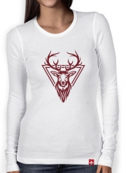 T-Shirt femme manche longue Vintage deer hunter logo