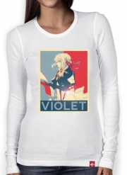 T-Shirt femme manche longue Violet Propaganda
