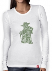 T-Shirt femme manche longue Yoda Force be with you