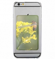 Porte Carte adhésif pour smartphone A bee in the yellow mustard flowers