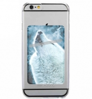 Porte Carte adhésif pour smartphone A howling wolf in the rain