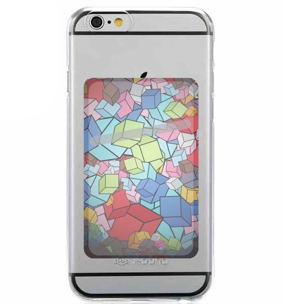 Porte Carte adhésif pour smartphone Abstract Cool Cubes