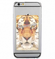 Porte Carte adhésif pour smartphone Tigre Abstrait Fractal