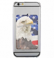 Porte Carte adhésif pour smartphone American Eagle and Flag